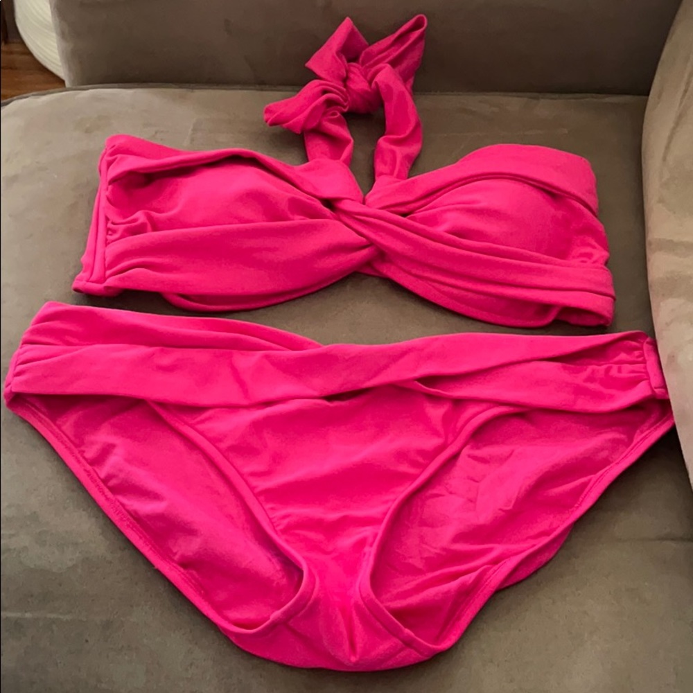 SEAFOLLY Convertible top and shirred bikini bottom